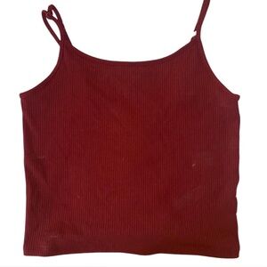 maroon red cami tank top